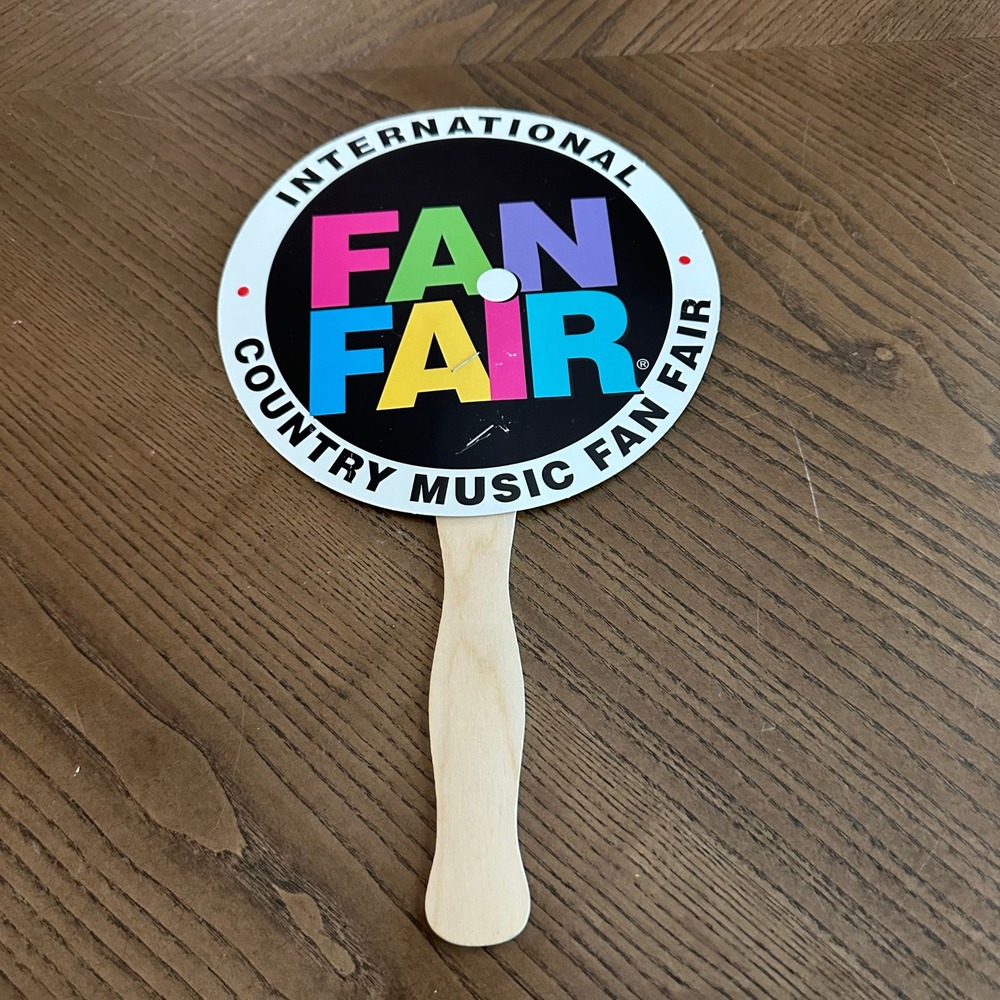 Vintage International Country Music Fan Fair Handheld Fan Nashville Souvenir